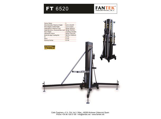 Fantek 6,5m, 200kg, Black FRONTAL LOAD LIFTING TOWERS