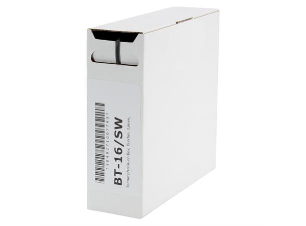 Heat shrink tub.-Box. 1,6mm Shrink-on tube 10m | black