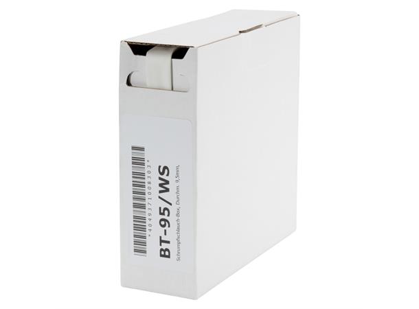 Heat shrink tub.-Box. 9,5mm Shrink-on tube 5m | white