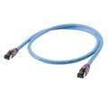 Network cable CAT8.1 Blå/Lilla, 2,00m RJ45 Patchkabel 2xRJ45 40Gbit/s PiMF