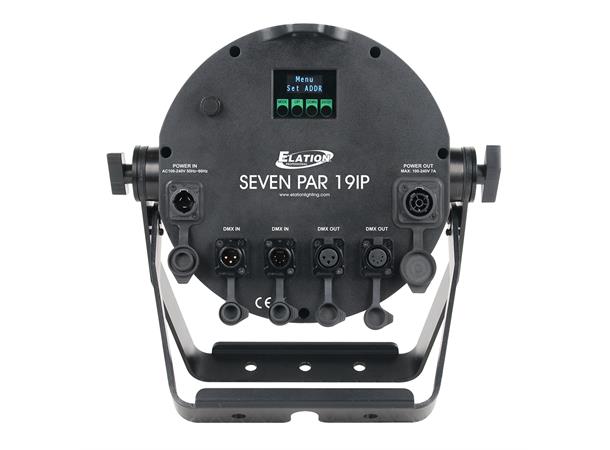 Seven Par 19IP IP65 outdoor rated seven color par