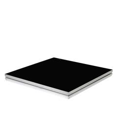 BASICLINE DECK 100X100CM  BL. COATED Basicline sort Scenemodul