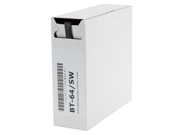 Heat shrink tub.-Box. 6,4mm Shrink-on tube 5m | black