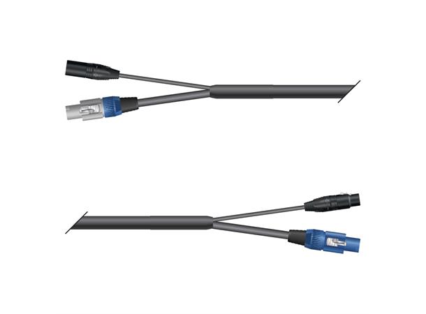 Hybrid Multicore Monolith  5,00m PowerCON blå & f3pin/PowerCON & m3pin 