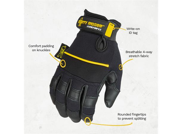 Leather Grip™ 3.0 HD Full Fingered Full Finger Heavy Duty 