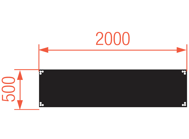 TOPLINE DECK 200X050CM Topline sort Scenemodul