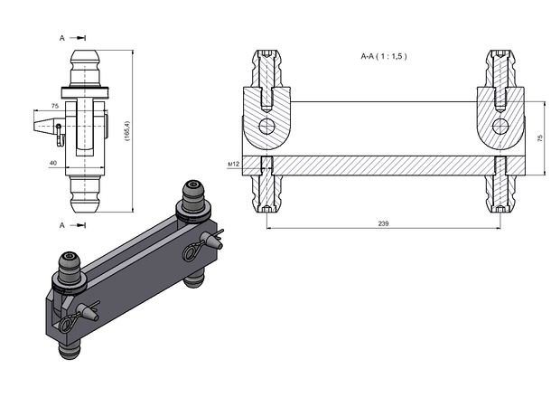 VERTO HINGE ASSEMBLY Verto Double hinge 