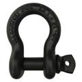 1T Sjakkel med skrubolt, sort Bow shackle Screw pin