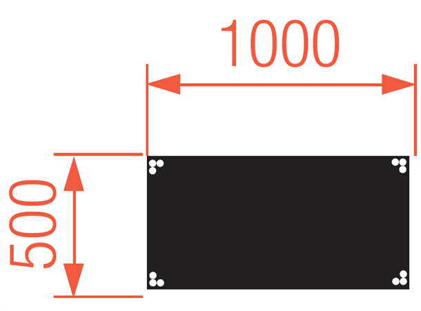 BASICLINE DECK 100X050CM TRANSP ACRYLATE Basicline Akryl Scenemodul