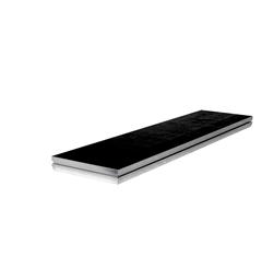 BASICLINE DECK 200X50CM  BL. COATED Basicline sort Scenemodul