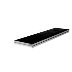 BASICLINE DECK 200X50CM  BL. COATED Basicline sort Scenemodul