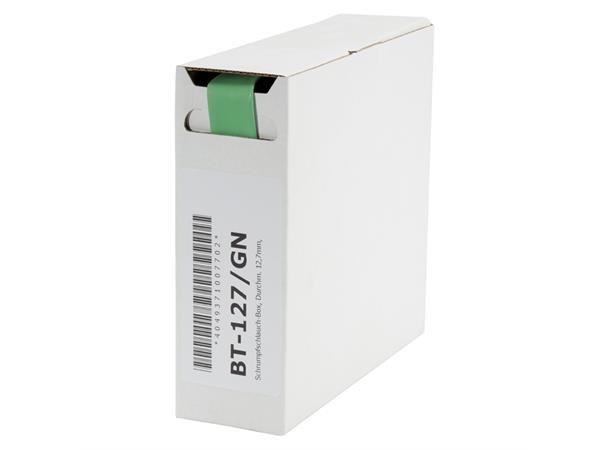 Heat shrink tub.-Box. 12,7mm Shrink-on tube 5m | green