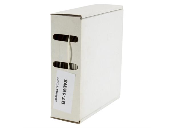 Heat shrink tub.-Box. 1,6mm Shrink-on tube 10m | white