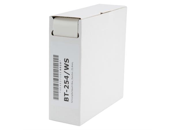 Heat shrink tub.-Box. 25,4mm Shrink-on tube 3m | white