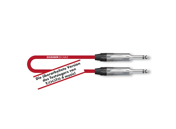 IC Tricone rød,  6,00m Mono Jack/Jack Neutrik.