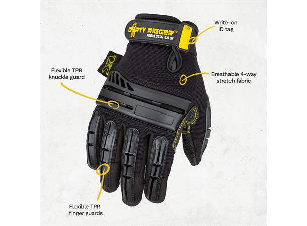 Protector™ 5.0 Glove – Full Fingered Sort XL 