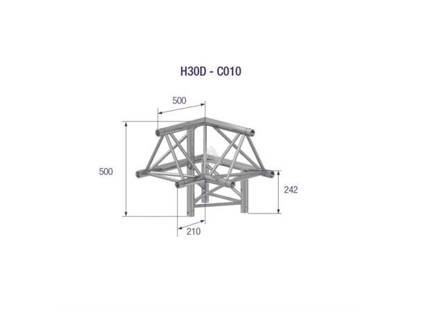 TRIANGLE 30 3-WAY CORNER R  AU HC - Corners maintube 48x3 