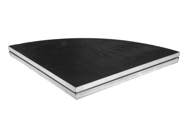 BASICLINE R 100CM 90 DGR. BL. COATED Basicline sort Scenemodul 