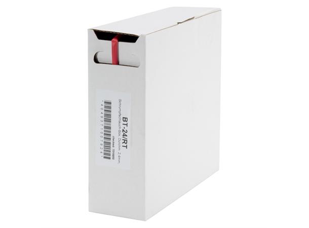 Heat shrink tub.-Box. 2,4mm Shrink-on tube 10m | red