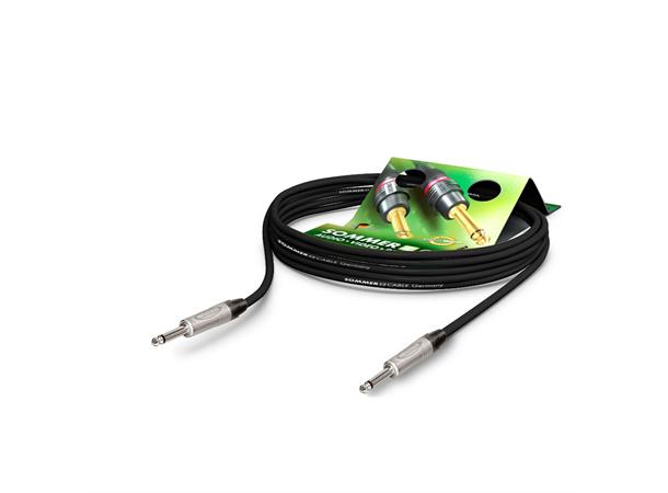 IC Tricone sort,  6,00m Mono Jack/Jack Neutrik.