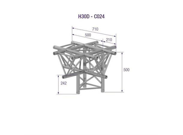 TRIANGLE 30 5-WAY HORIZONT  AD HC - Corners maintube 48x3