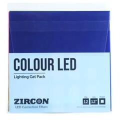 Zircon LED Colour Lighting Gel Pack 12 Zircon sheets 300mm x 300mm