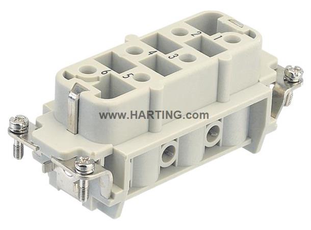 Harting female insert HAN 6Hsb 35A