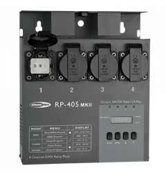 SHOWTEC RP-405 MKII 4 Channel Relay Pack DMX 3pin