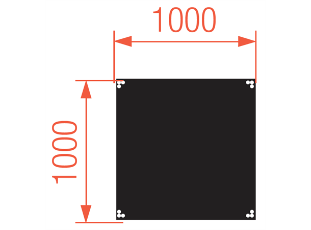 BASICLINE DECK 100X100CM TRANSP ACRYL Basicline Akryl Scenemodul 