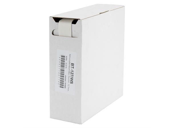Heat shrink tub.-Box. 12,7mm Shrink-on tube 5m | white