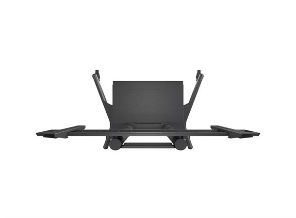 Multibrackets Gulvtralle Basic 180 Sort, 90kg, 800x500, 55-80", ink hylle 