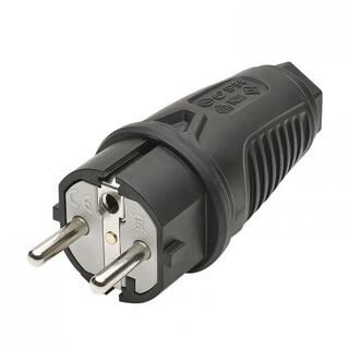 Schuko Cable plug Rubber housing with kink protection