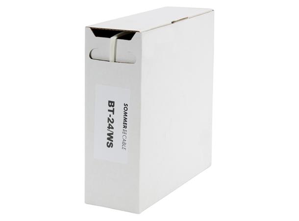 Heat shrink tub.-Box. 2,4mm Shrink-on tube 10m | white