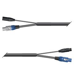 Hybrid Multicore Monolith  1,00m PowerCON blå & f3pin/PowerCON & m3pin