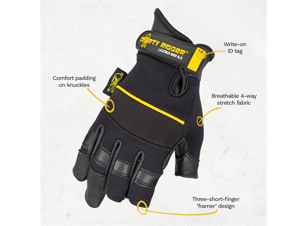 Leather Grip™ 3.0 HD Framer Sort XL
