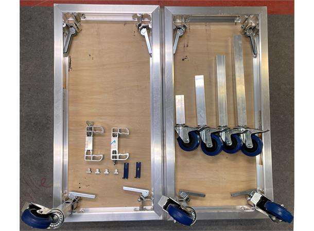 MultiRiser 40cm Riserben 100mm blåhjul m/lås 