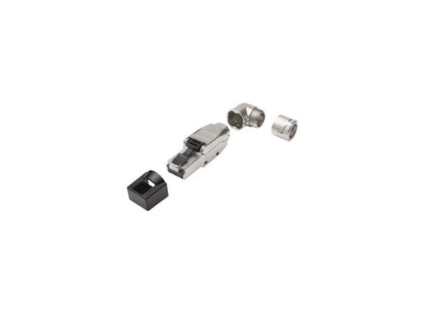 RJ45 CAT.8.1 40GBit, AWG26-22. IDC RJ45 CAT..18, rett/vinkel hette