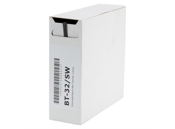 Heat shrink tub.-Box. 3,2mm Shrink-on tube 10m | black