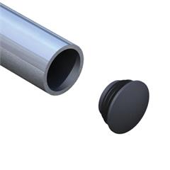 PIPECLAMP PLASTIC STOP END,4mm Propp til 48mm alu rør.4mm