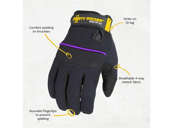 SlimFit™ 2.0 (Full Finger) Sort XXS 