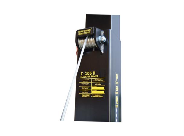 Fantek 6,4m, 225kg, Black Telescopic steel tower