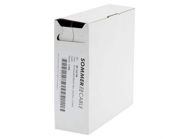 Heat shrink tub.-Box. 1,2mm Shrink-on tube 10m | transparent