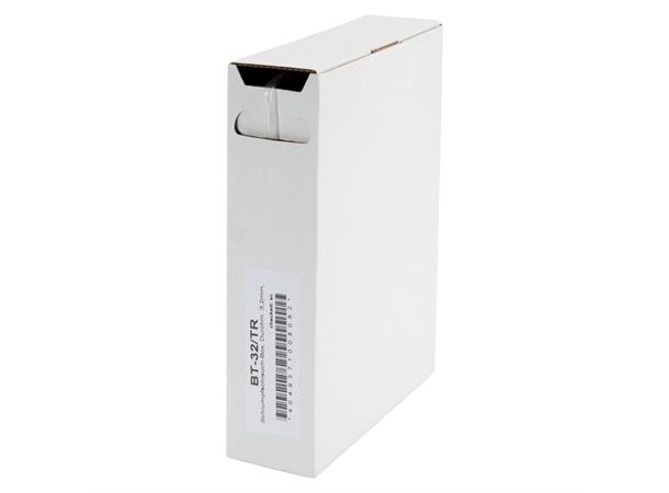 Heat shrink tub.-Box. 3,2mm Shrink-on tube 10m | transparent