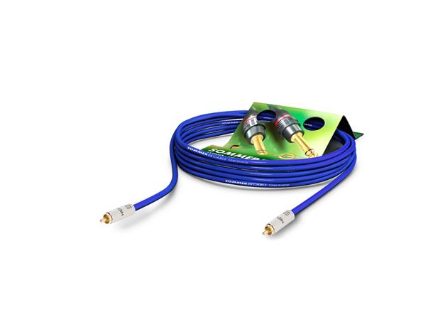 Koaxkabel Vector, blå,  0,90m high-grade 75 O cable