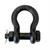 2T Sjakkel med mutterbolt, sort Bow shackle safety pin 