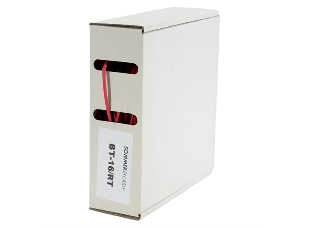Heat shrink tub.-Box. 1,6mm Shrink-on tube 10m | red