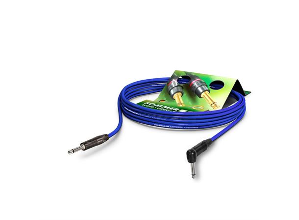 IC Tricone blå,  3,00m Mono Jack/Jack Neutrik vinkel. 