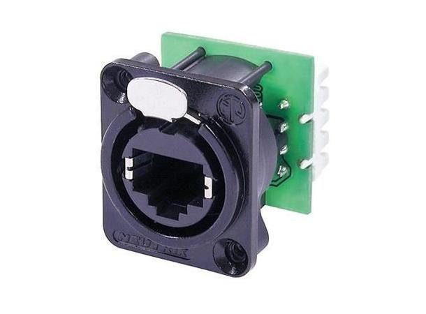 Neutrik EtherCON RJ45 CAT5e D Hus Chassis IDC krone sort 