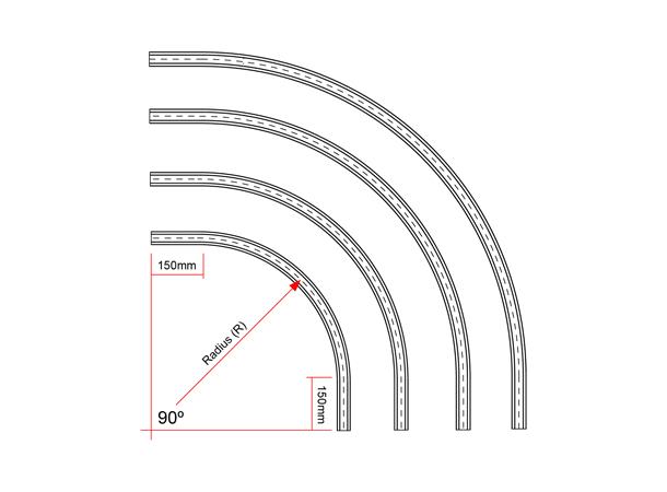 DOUGHTY RAIL - CURVE R45 - DOUGHTY RAIL - CURVE R45 - (Silver)