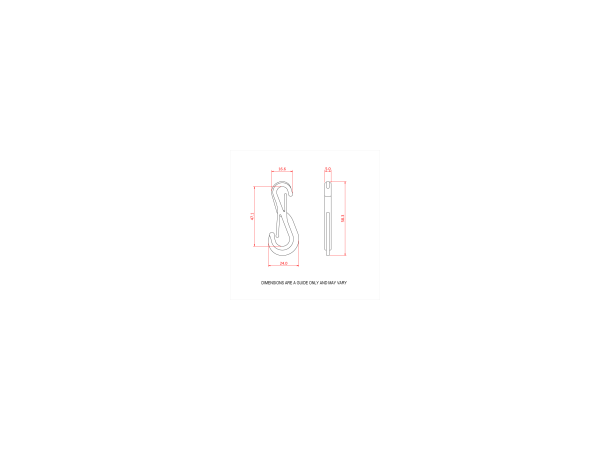 DOUGHTY RAIL TWIN HOOK for Doughty Rail ball raced runners (T81